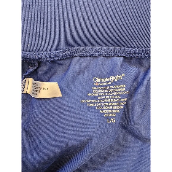 ClimateRight by Cuddl Duds Scrub Set Women’s M Metro Blue Top L Jogger Pant - Picture 9 of 10